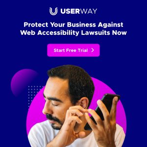 Sign up for User Way ADA compliance widget