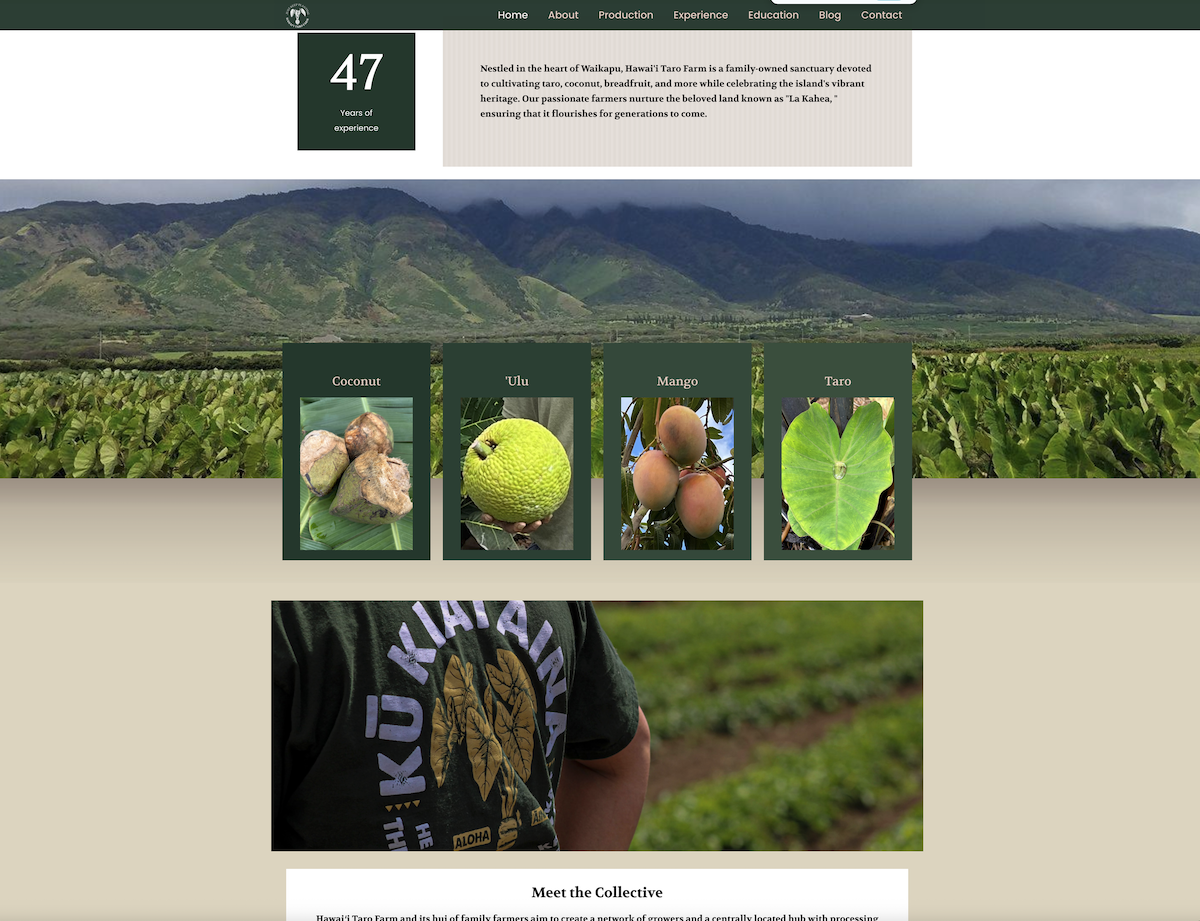 Hawaii taro Farm second page